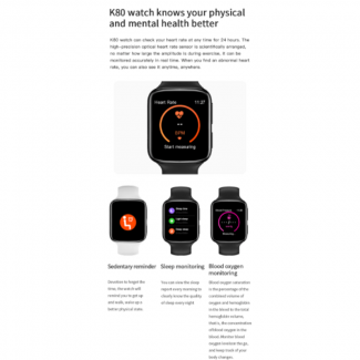 K80 Bluetooth Smart Watch with Touchscreen, Heart Rate, Sleep & Call Monitor Price in Pakistan | LAPTAB