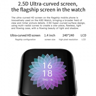 K80 Bluetooth Smart Watch with Touchscreen, Heart Rate, Sleep & Call Monitor Price in Pakistan | LAPTAB