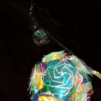 16 Pcs Crystal Flower Ball Fairy Lights, 14M String, USB & Battery Powered Price in Pakistan | LAPTAB