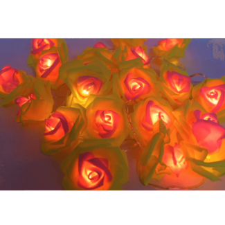 Pink Yellow Flower Fairy Lights, 20 LED String Lights for Indoor Decor Price in Pakistan | LAPTAB