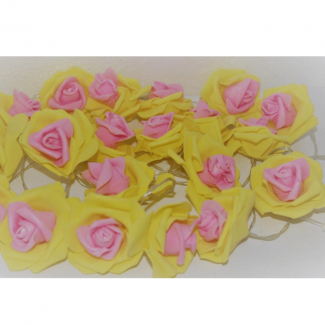 Pink Yellow Flower Fairy Lights, 20 LED String Lights for Indoor Decor Price in Pakistan | LAPTAB