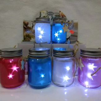 Star Mini LED Jar with Mini LED Stars, 3-Inch Battery Operated Light, Blue/Pink/Sky Price in Pakistan | LAPTAB