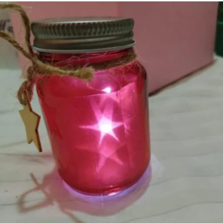 Star Mini LED Jar with Mini LED Stars, 3-Inch Battery Operated Light, Blue/Pink/Sky Price in Pakistan | LAPTAB
