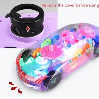 Universal Gear Mechanical Transparent Toy Car with Colorful Lights and Music Price in Pakistan | LAPTAB