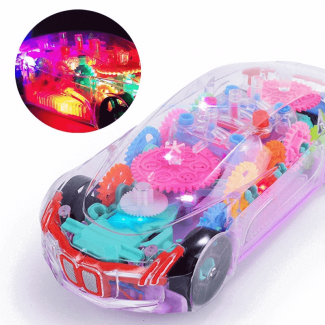 Universal Gear Mechanical Transparent Toy Car with Colorful Lights and Music Price in Pakistan | LAPTAB