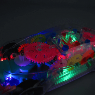 Universal Gear Mechanical Transparent Toy Car with Colorful Lights and Music Price in Pakistan | LAPTAB