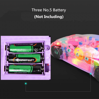 Universal Gear Mechanical Transparent Toy Car with Colorful Lights and Music Price in Pakistan | LAPTAB