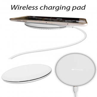 Vorson Qi Wireless Boost Up Charging Pad Slim Portable Round Design with Safety Features Price in Pakistan | LAPTAB