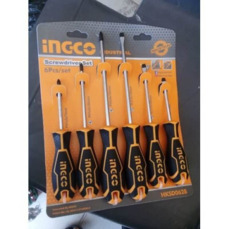 6 pcs CR-V Screwdriver Set with New Design Handles and Round Blades, Various Sizes Price in Pakistan | LAPTAB