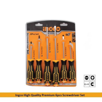 6 pcs CR-V Screwdriver Set with New Design Handles and Round Blades, Various Sizes Price in Pakistan | LAPTAB