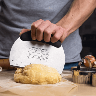 Stainless Steel Dough Cutter with Measurement in Cm & Inches, Ergonomic Handle Price in Pakistan | LAPTAB