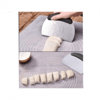 Stainless Steel Dough Cutter with Measurement in Cm & Inches, Ergonomic Handle Price in Pakistan | LAPTAB