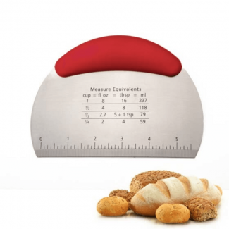 Stainless Steel Dough Cutter with Measurement in Cm & Inches, Ergonomic Handle Price in Pakistan | LAPTAB