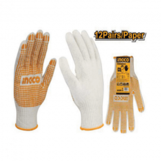 Knitted Cotton Gloves with PVC Dots Size 10 XL for Cargo Handling and Repair Work Price in Pakistan | LAPTAB