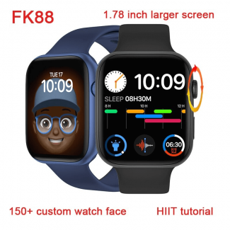 FK88S Smart Watch 1.78 Inch HD with Heart Rate, BP Monitor, Bluetooth Call