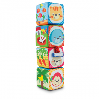 Animal Pals Soft Blocks for Kids ? 4 Colorful, Tactile Blocks with Sounds Price in Pakistan | LAPTAB