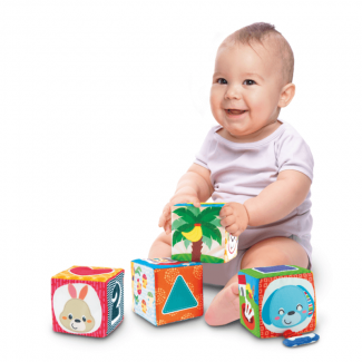 Animal Pals Soft Blocks for Kids ? 4 Colorful, Tactile Blocks with Sounds Price in Pakistan | LAPTAB