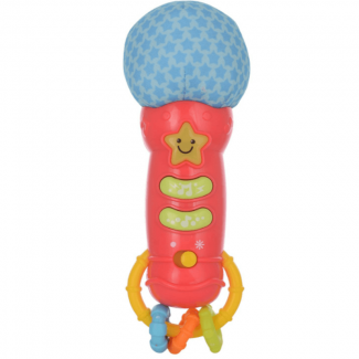 Baby Rock Star Microphone Toy with Light-Up Button, Melodies, and Rattle Rings for Ages 3 Months+ Price in Pakistan | LAPTAB