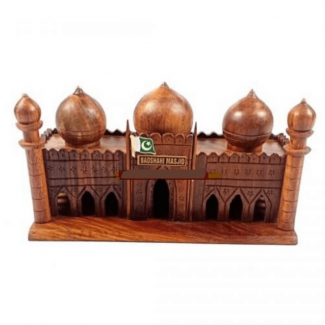 Bad Shahi Mosque Handcrafted Wood Art Souvenir, 10