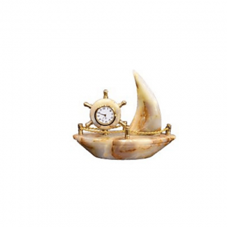 Pure Marble Ship Table Watch 10 Inch Decorative Natural Marble Clock Price in Pakistan | LAPTAB