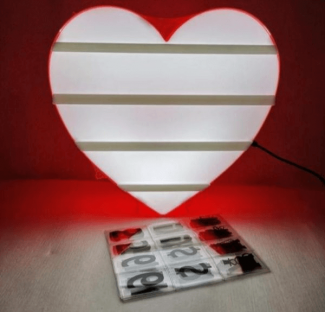 LED Heart Message Light Box with USB Powered LED Beads for Romantic Decor and Gifts Price in Pakistan | LAPTAB