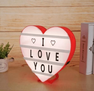 LED Heart Message Light Box