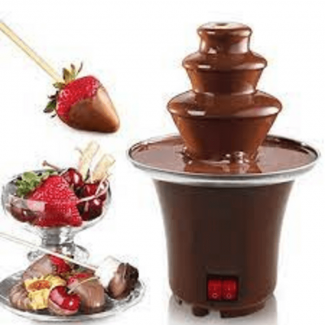 Mini Chocolate Fountain Machine with 3-Tier Tower and Easy 2-Button Operation