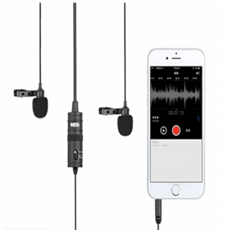 Boya BY-M1DM Dual Lavalier Microphone for Smartphones, Cameras, and Recorders Price in Pakistan | LAPTAB