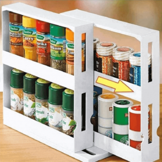 Double Decker Rotating Standing Spice Rack