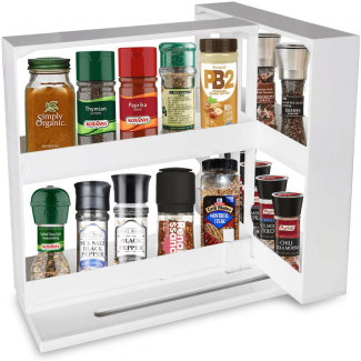 Double Decker Rotating Standing Spice Rack, 2-Tier, Holds 20 Jars, Easy Access Price in Pakistan | LAPTAB