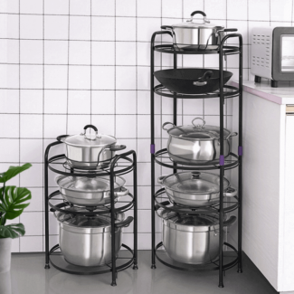 5 Layer Kitchen Pot Storage Rack with Durable Wire Design and No-Screw Assembly Price in Pakistan | LAPTAB