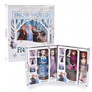 4pcs Frozen Elsa and Anna Doll Set 30cm, Non-Toxic Plastic, Ages 3+ Price in Pakistan | LAPTAB