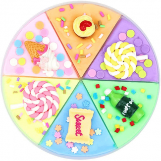 6 Color Pizza Slime Kit 145g ? DIY Stretchy Slime Set with Magnetic Clay, Glitter, and Fluffy Slime for Kids 3+ Price in Pakistan | LAPTAB