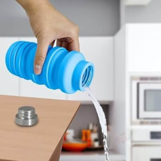 Foldable Silicone Water Bottle Leakproof, BPA Free, Heat Resistant for Hiking and Daily Use Price in Pakistan | LAPTAB