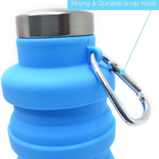 Foldable Silicone Water Bottle Leakproof, BPA Free, Heat Resistant for Hiking and Daily Use Price in Pakistan | LAPTAB