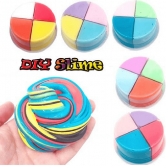 4 Colors Fluffy Slime Kit – 80g