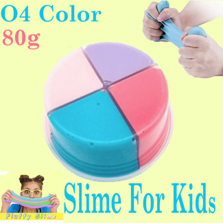 4 Colors Fluffy Slime Kit ? 80g Soft, Stretchy Stress Relief Toy for Kids 8+ Price in Pakistan | LAPTAB