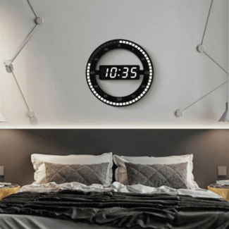 Digital LED Desktop and Wall Clock with Alarm, 1.2