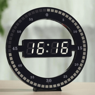 Digital LED Desktop and Wall Clock with Alarm, 1.2