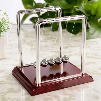 Newton Pendulum Balance Ball with Stainless Steel Spheres and Durable Base for Physics Study and Office Decor Price in Pakistan | LAPTAB