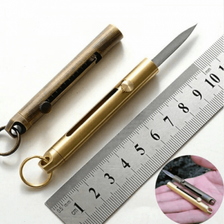 Mini Pocket Knife with Stainless Steel Clip and Spey Blades, 2 3/8