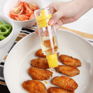 Silicone Oil Brush Bottle with Non-Toxic Brush, Heat Resistant, BPA-Free, 3-in-1 Basting Tool Price in Pakistan | LAPTAB