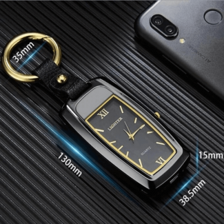Watch Lighter Keychain with Clock, Reusable Metal Lighter and Waterproof PU Leather Price in Pakistan | LAPTAB