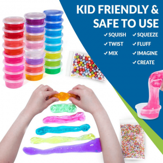 24 Color DIY Slime Kit 1650g ? Non-Sticky, Stress Relief, Arts & Crafts Toy Price in Pakistan | LAPTAB