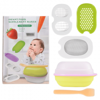 7 Pcs Infant Food Maker with Steaming Basket, Lid, and 4 Grinding Filters Price in Pakistan | LAPTAB