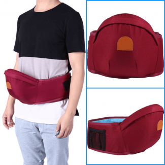 Baby Hip Carrier Seat Maroon and Blue with Padded Waist Strap, Breathable and Washable Design Price in Pakistan | LAPTAB