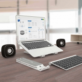 Portable Laptop Stand with Movable Ledge, Lightweight ABS, Heat-Reducing, Ergonomic Design Price in Pakistan | LAPTAB