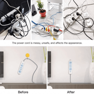 Wall Mounted Holder for Power Extension Board with 3M Adhesive, Slide Design, Punch-Free Installation Price in Pakistan | LAPTAB
