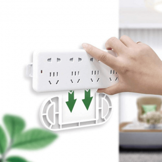 Wall Mounted Holder for Power Extension Board with 3M Adhesive, Slide Design, Punch-Free Installation Price in Pakistan | LAPTAB