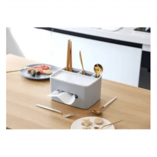 Desktop Tissue Box and Organizer with Divided Compartments for Office and Home Use Price in Pakistan | LAPTAB